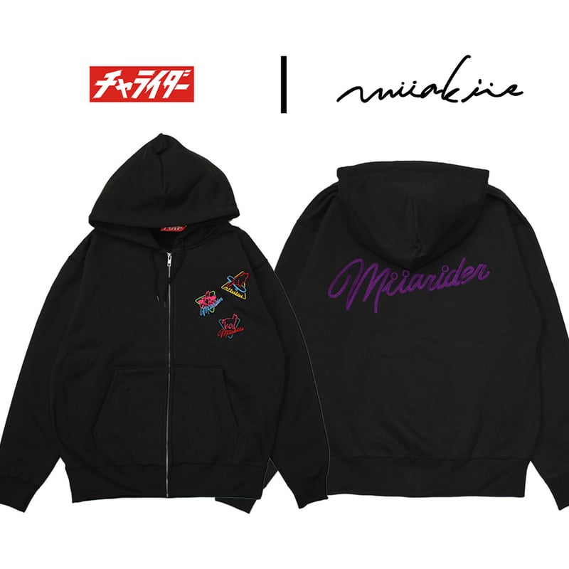 チャライダーxMiiakiis コラボジップパーカー ブラック | チャライダー チャライダーxMiiakiis コラボジップパーカー ブラック | チャライダー