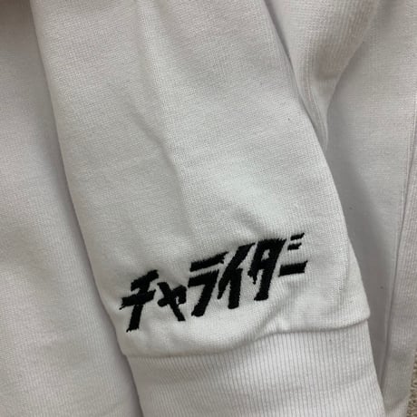 チューリップ刺繍 超ヘビーウェイトロンティー　ホワイト