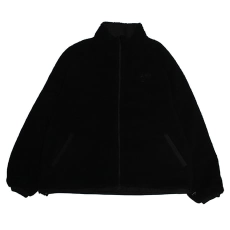 リバーシブルボアジャケット　　ブラック