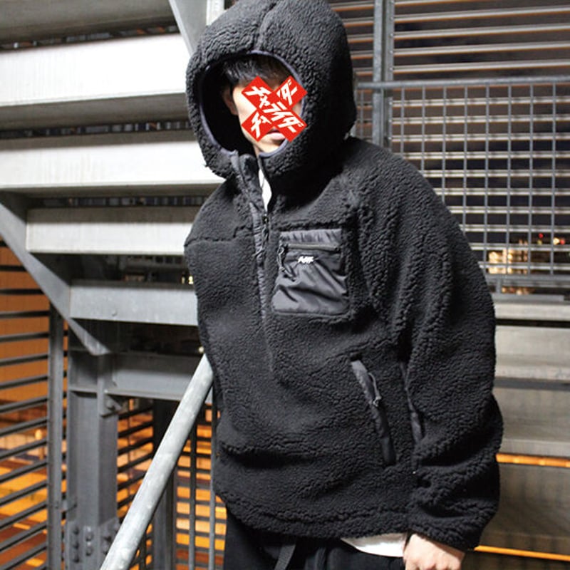 ボアフリースアノラック ブラック | チャライダーSTORE