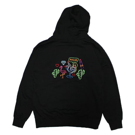 ネオンパーティーパーカー　ブラック