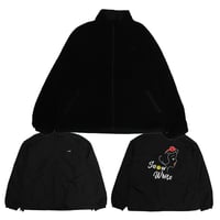 リバーシブルボアジャケット　　ブラック
