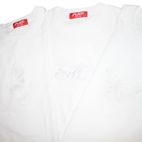同色刺繍Tシャツ  ホワイト