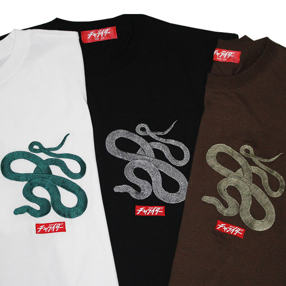 スネーク刺繍Tシャツ ブラック | チャライダーSTORE