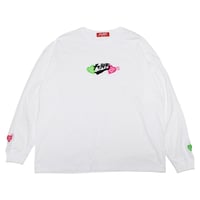 ハートスカーフ　ビッグシルエットロンティー　　ホワイト
