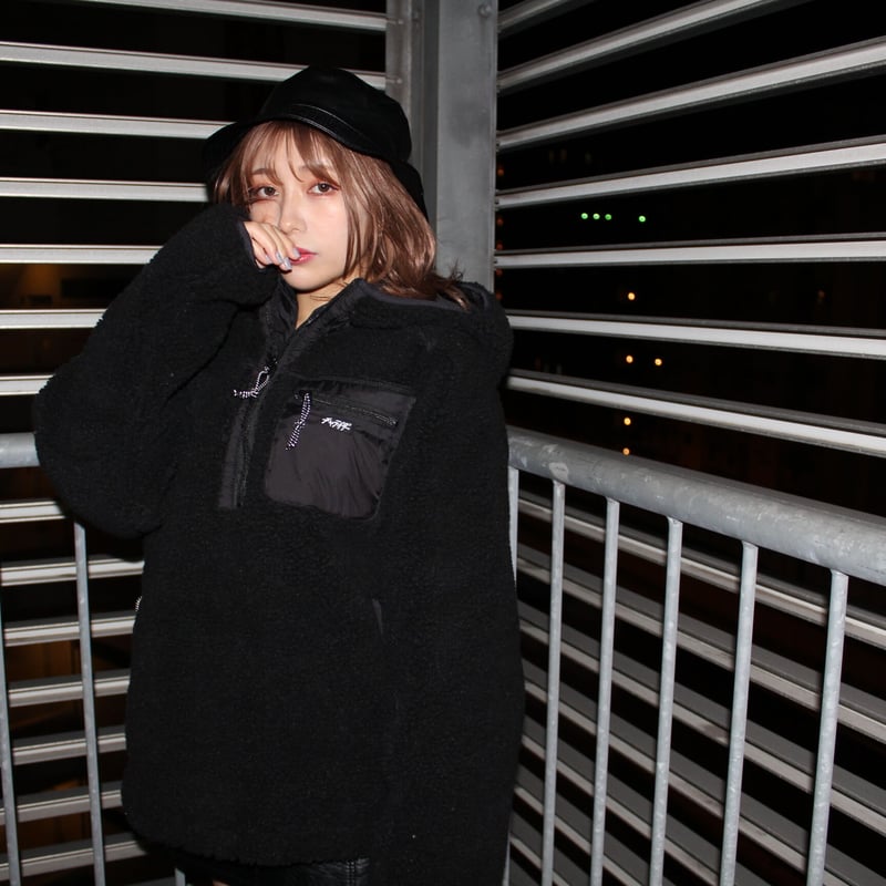 ボアフリースアノラック ブラック | チャライダーSTORE