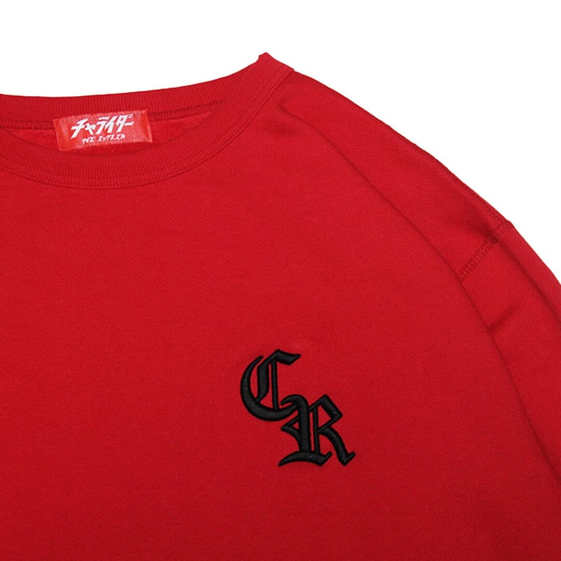 CR刺繍 ヘビーウェイトスウェット レッド | チャライダーSTORE