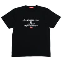 ウェイステッドロゴ　ヘビーウェイトTシャツ　　ブラック