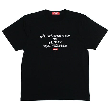 ウェイステッドロゴ　ヘビーウェイトTシャツ　　ブラック
