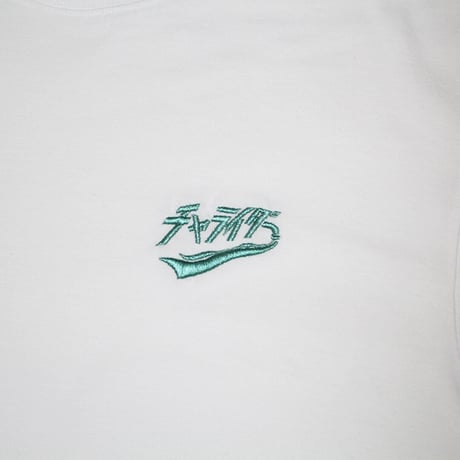 メタリックスカーフ刺繍Tシャツ　　ホワイト