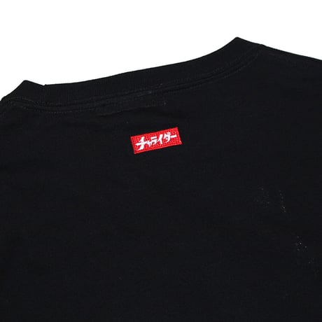 メッセージ刺繍　ビッグシルエットTシャツ　　ブラック