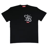 スネーク刺繍Tシャツ　　ブラック