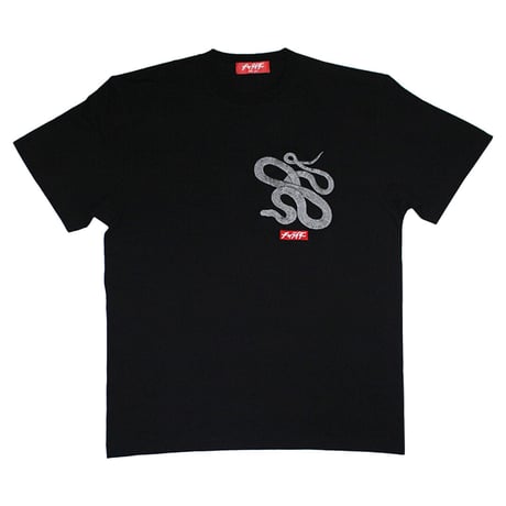 スネーク刺繍Tシャツ　　ブラック