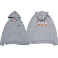 トリプルアイス　ジップパーカー  グレー