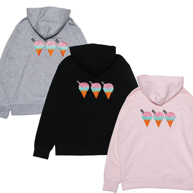 トリプルアイス ジップパーカー ブラック | チャライダーSTORE