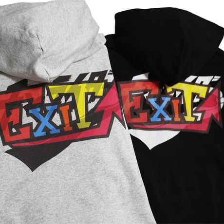 チャライダー x EXIT コラボジップパーカー　ブラック