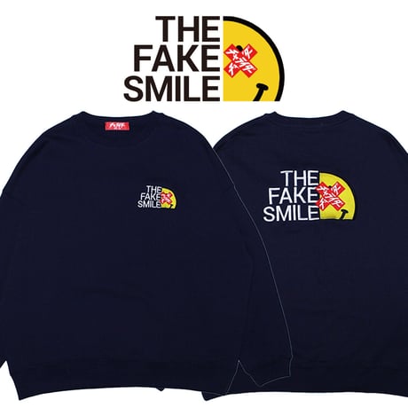 FAKE SMILEビッグシルエットビッグスウェット　　ネイビー