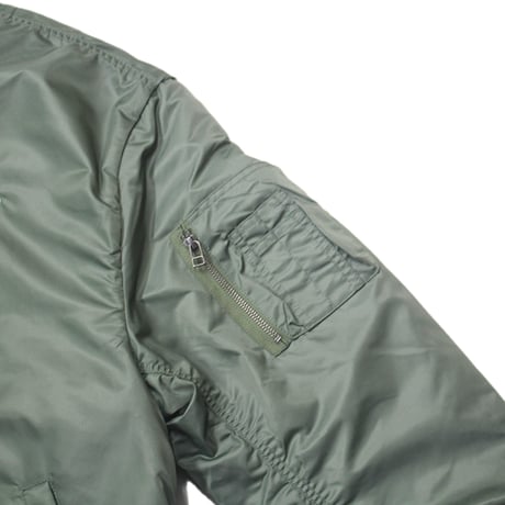 スカーフロゴ刺繍MA-1ジャケット　　オリーブ