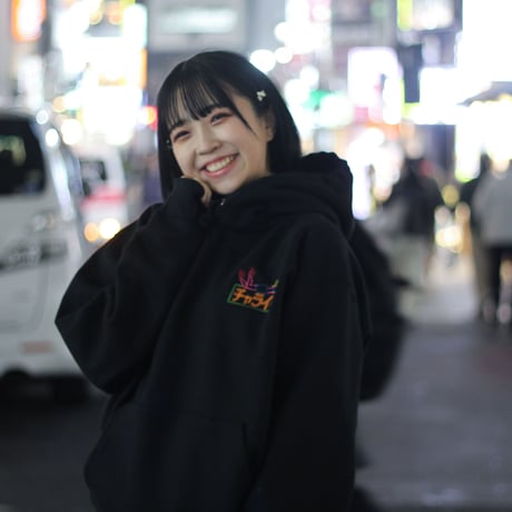 ネオンガール　ヘビーウェイトパーカー　　ブラック