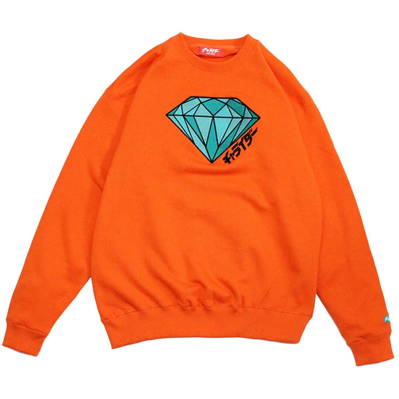 Stone  スウェット オレンジ　XLサイズ ダイヤモンドスウェット オレンジ | チャライダーSTORE