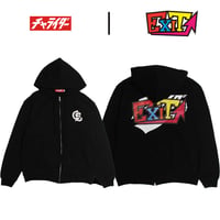 チャライダー x EXIT コラボジップパーカー　ブラック