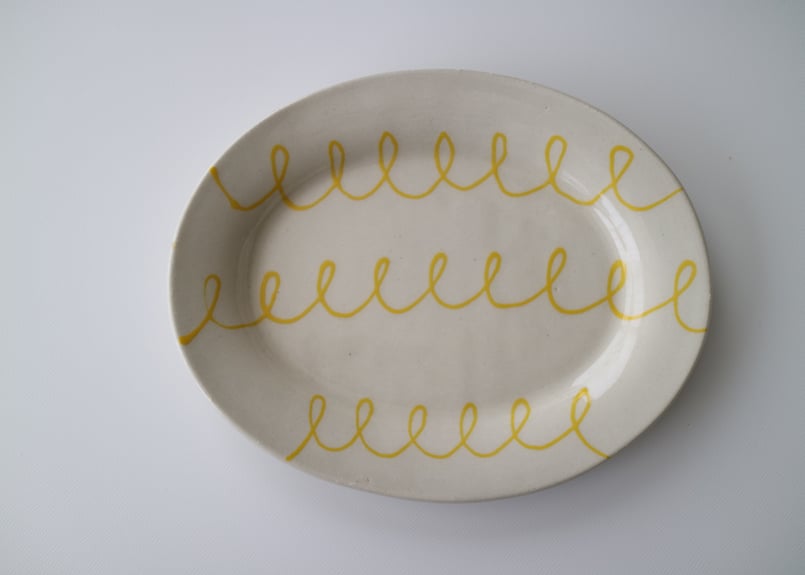 yoshimitsu nakasono / oval plate 黄 | CUFF