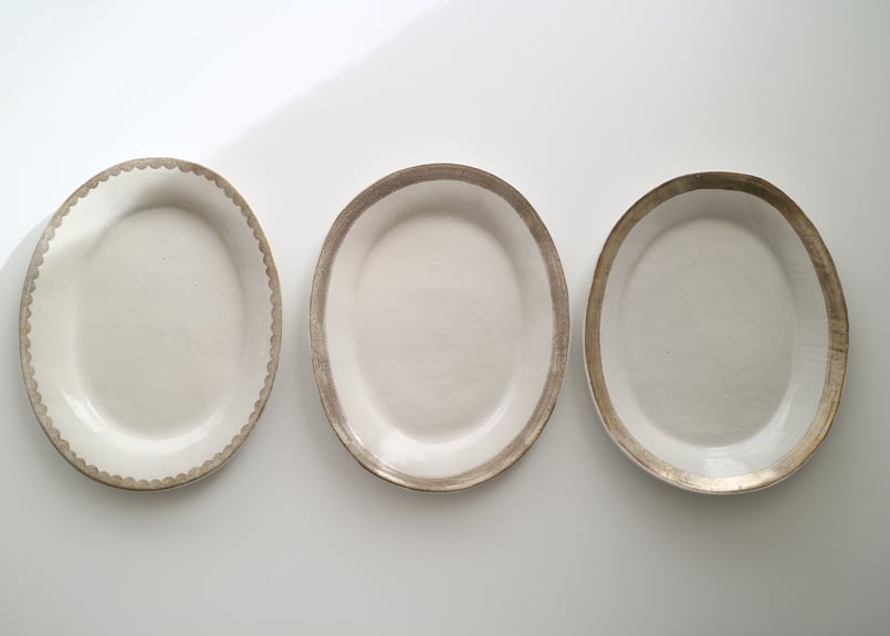 yoshimitsu nakasono/オーバル皿銀彩 | CUFF