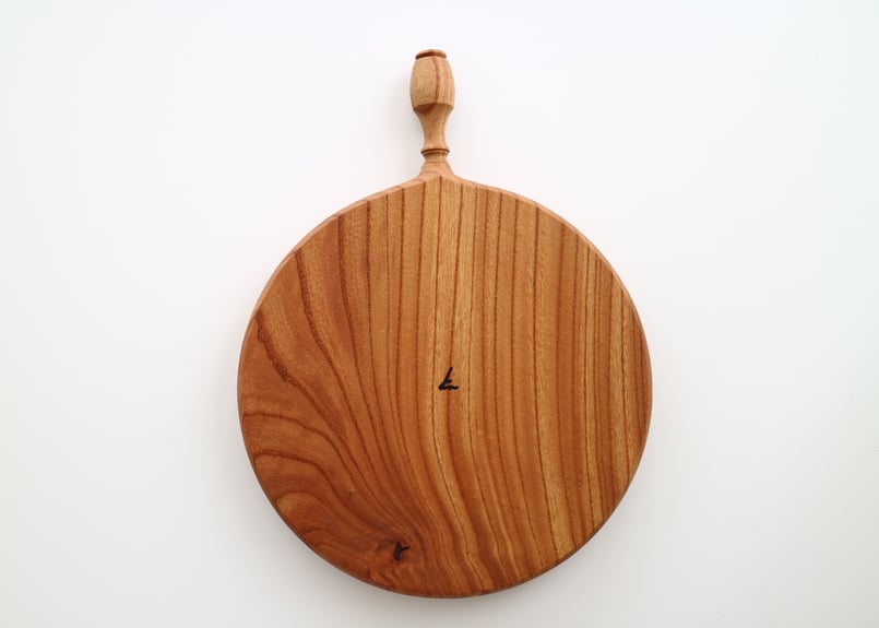 木製（チーク材) 円形サービングボード 持ち手付き　6枚まとめて 木製（チーク材) 円形サービングボード 持ち手付き 6枚まとめて 木製
