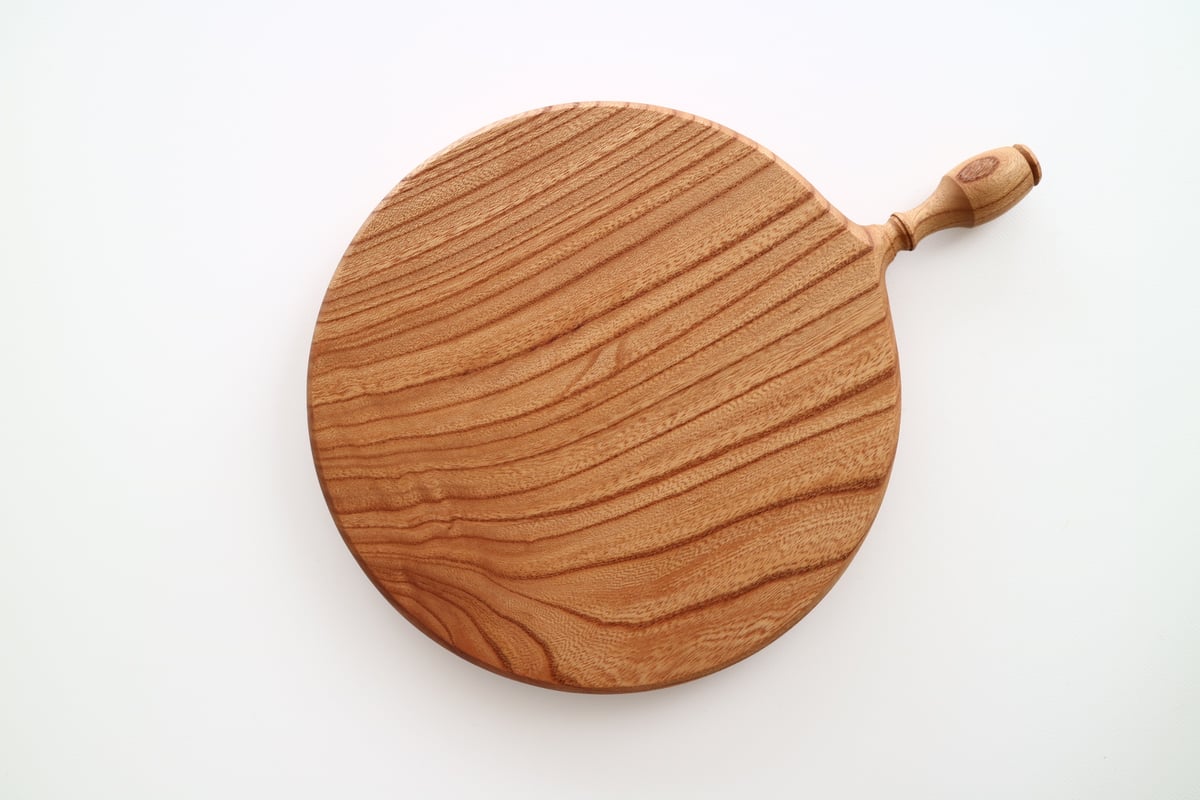 木製円形サービングボード 持ち手付き Amazon | サービングボード 木製 円形、手付き プレートまな板、木製