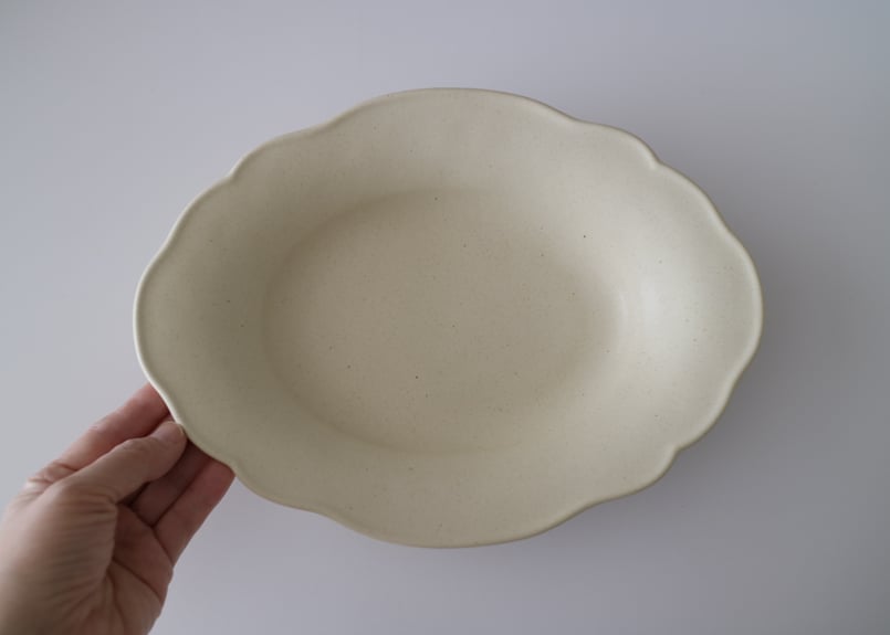 あわびウェア 4点（黒3白1）雲形カレー皿 awabi ware awabi ware｜雲型カレー皿