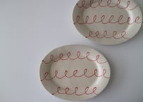 yoshimitsu nakasono /  oval plate 赤