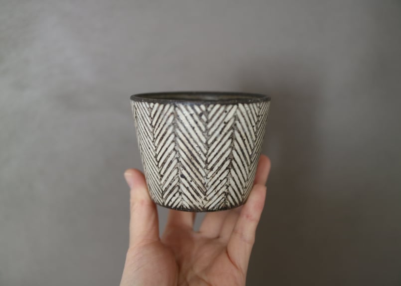 新品 池田大介 ヘリンボーンリム皿 4寸皿 (池田大介 リム皿 新品 池田大介 ヘリンボーンリム皿 4寸皿 (池田大介 リム皿