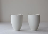 河合竜彦 オーバルレリーフ皿 S 白艶釉 | CUFF