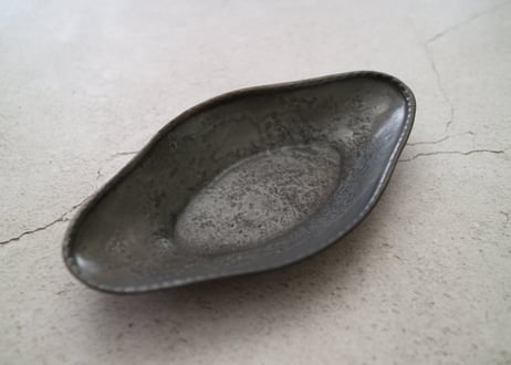 河合竜彦　青灰木瓜皿S