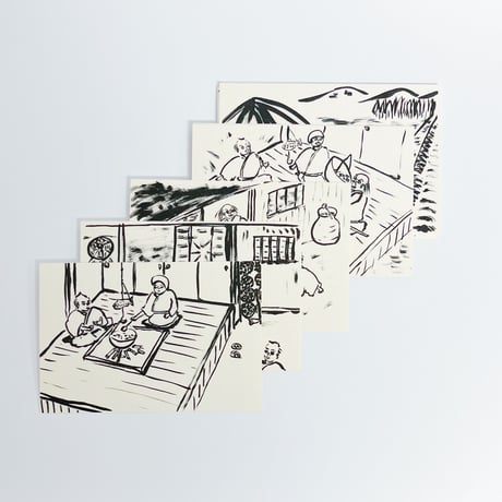 Yamamoto Shown｜絵葉書紙芝居 おちむしゃ