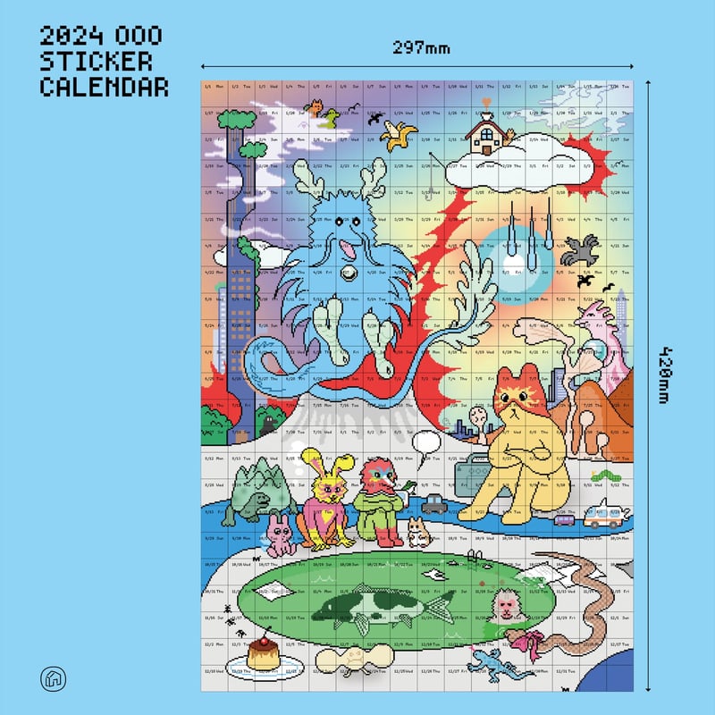 ooo x YOURMIND | シールカレンダー | POPOTAME Books & Art