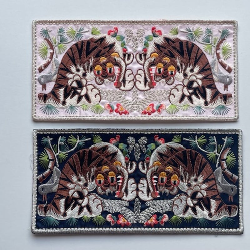 韓国の虎のワッペン（2頭）5色 | POPOTAME Books & Art