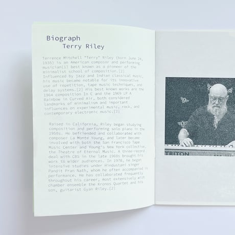 Ningen Paper SOUND SERIES 1｜Terry Riley