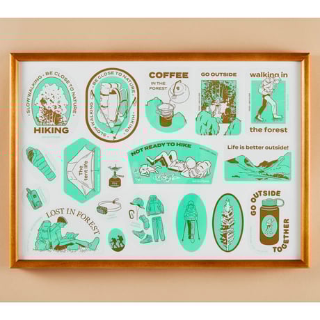 0.1｜登山ステッカーポスター（シート）