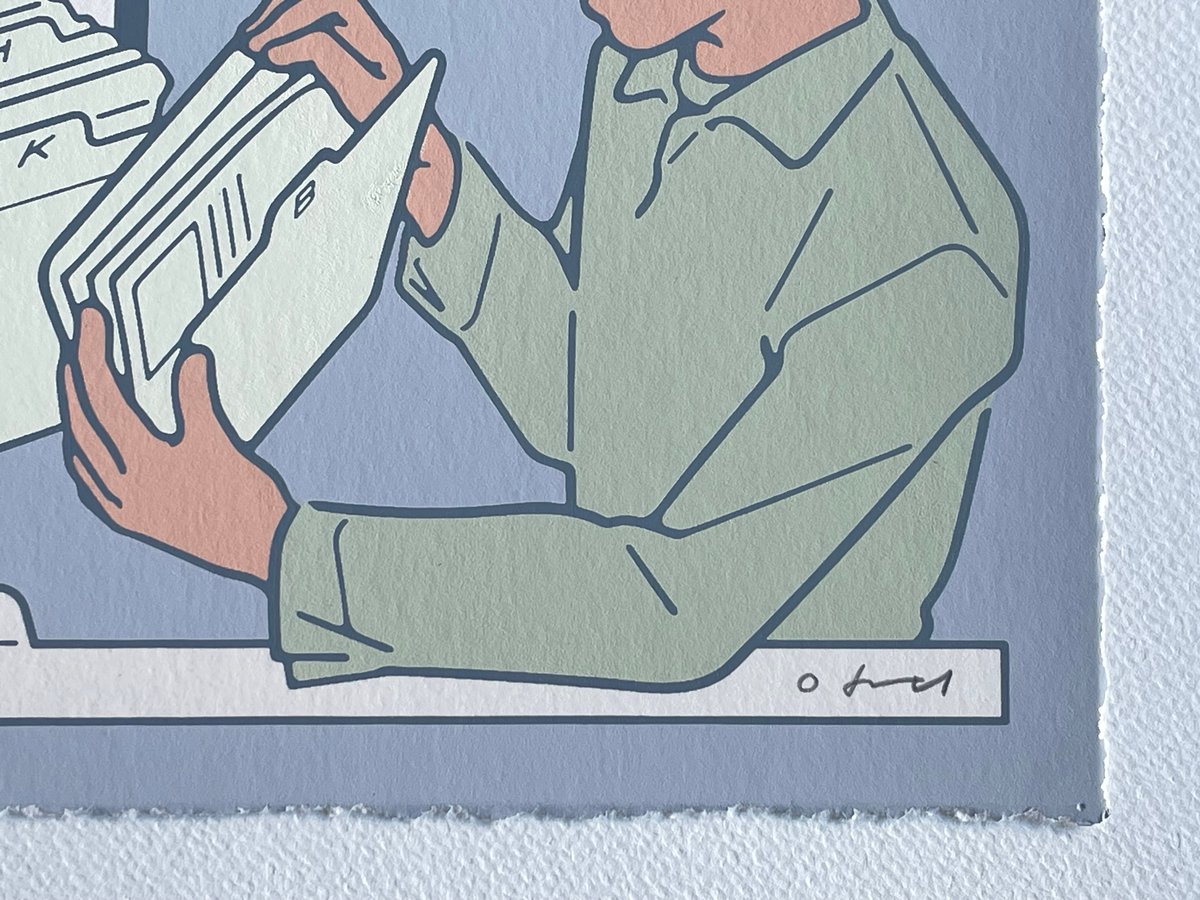 ベン・アイン　直筆サイン『O-pink』シルクスクリーン 2015年 0127A ベン・アイン 直筆サイン『C-pink』シルクスクリーン 2015年