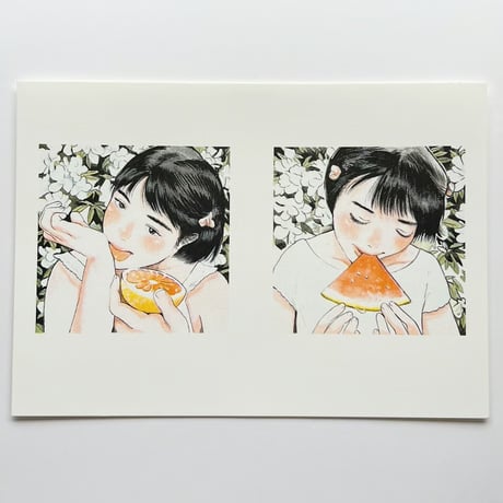 高 妍/Gao Yan/ ガオイェン｜リソグラフプリントシート　葡萄柚・西瓜