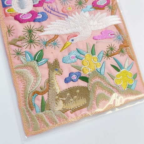 韓国みやげ｜鶴と鹿の刺繍ワッペン