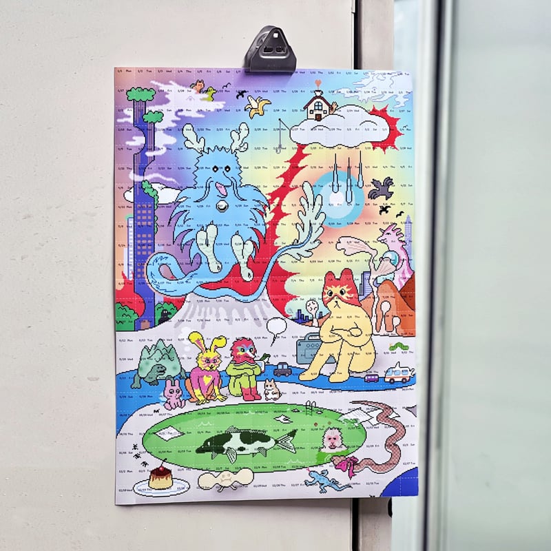 ooo x YOURMIND | シールカレンダー | POPOTAME Books & Art