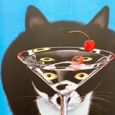 Kim Miki ｜リソポスター　Martini cat - Tengu 2024