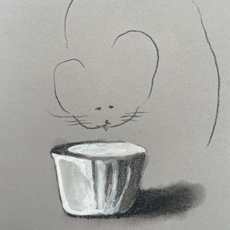Tonnyapar｜ドローイング　猫と器シリーズ　4-7（シート）