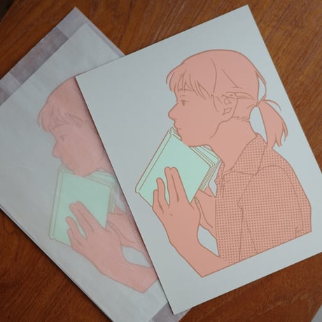 0.1のカード｜Reading girl / Reading hand