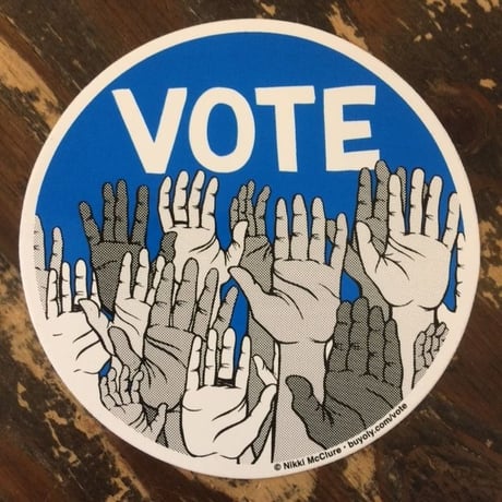 Nikki McClure /  VOTEステッカー