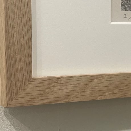 みやこしあきこ｜リトグラフ版画「雪の街」（フレーム込）
