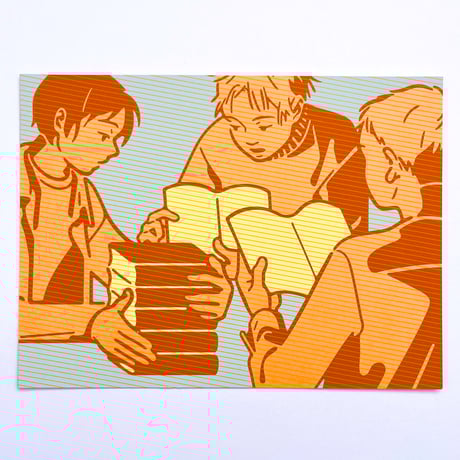 0.1｜シルクスクリーンプリント（読書風景）