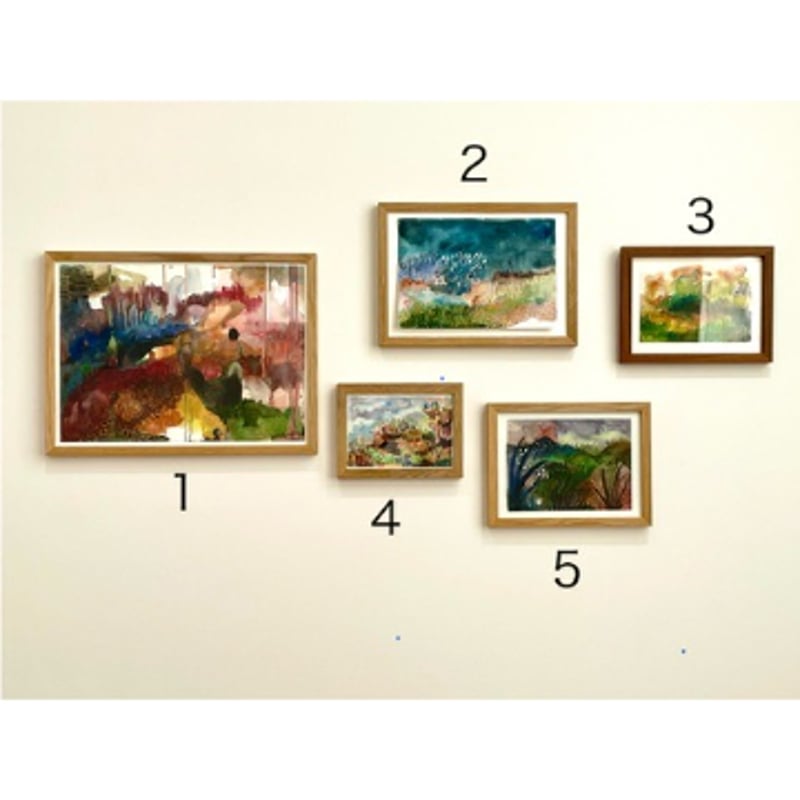 オーロラ・ソールバーグ水彩画 5種（フレーム込） | POPOTAME Books & Art